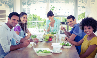 Business people having lunch