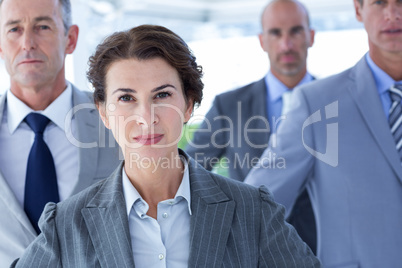 Business colleagues standing in a row