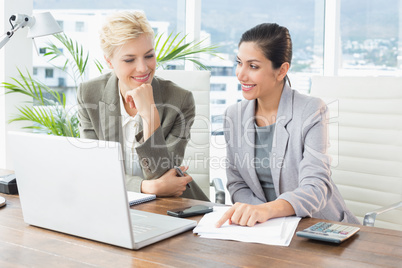 Businesswomen working together