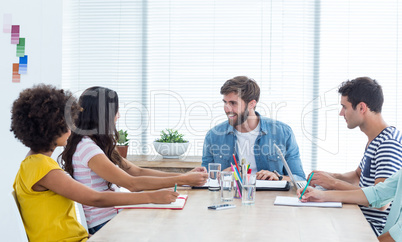 business people during a meeting