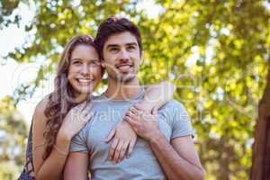 Cute couple in the park