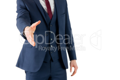 Businessman ready to shake hand