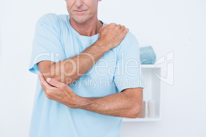 Man suffering from elbow pain