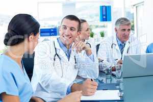 Team of doctors having a meeting