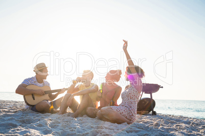 Group of friends having fun