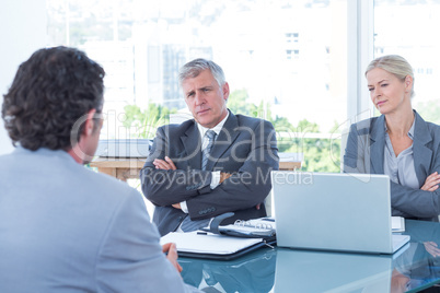 Business people conducting an interview