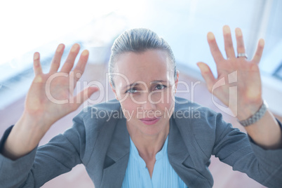 Businesswoman feeling trapped