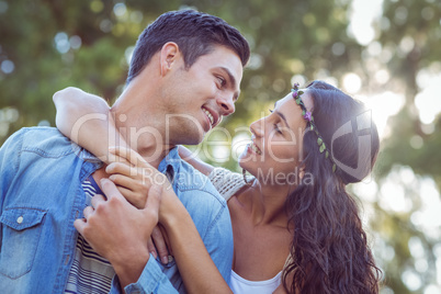 Cute couple in the park