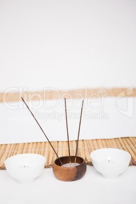 Perfumed candles and incense stem