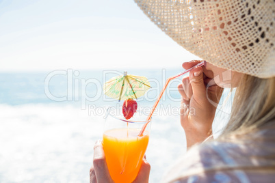 beautiful blonde woman on a sunny day