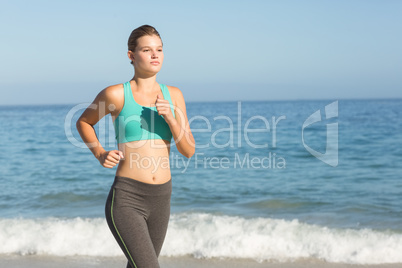 Beautiful fit woman doing jogging