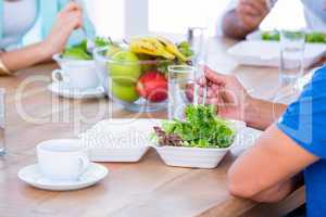 Group of friend eating together