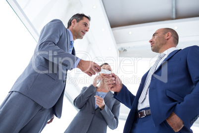 Business colleagues having conversation