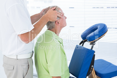 Man having head massage Man having head massage