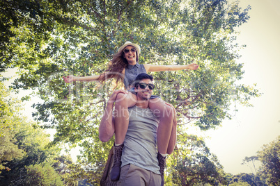 Cute couple in the park