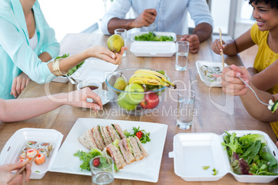 Business people having lunch