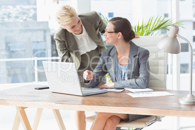 Businesswomen working together