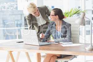 Businesswomen working together