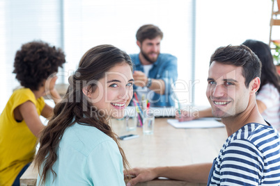 business people during a meeting