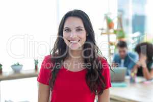 Smiling businesswoman looking at the camera