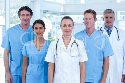 Team of doctors smiling at camera