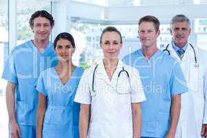 Team of doctors smiling at camera