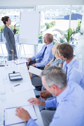 Business people listening during meeting