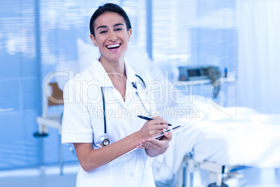 Nurse smiling at the camera