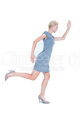 Businesswoman running in a hurry