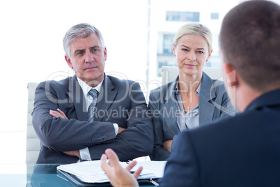 Business people conducting an interview