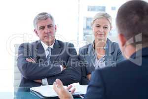 Business people conducting an interview