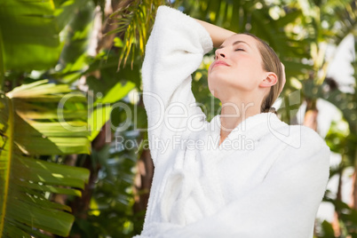 A young woman doing a yoga