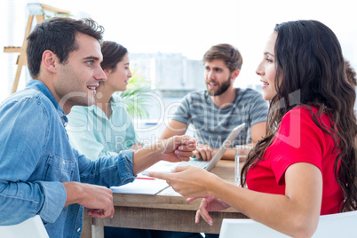 Creative business people in discussion
