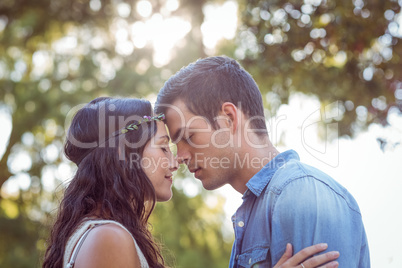 Cute couple in the park