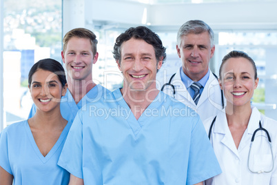 Team of doctors smiling at camera