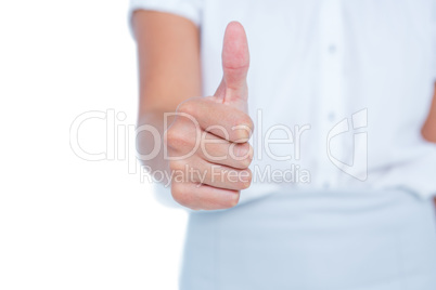 Hand showing thumbs up