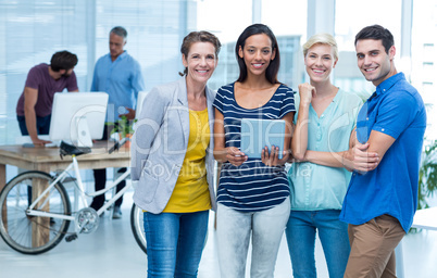 Businesswoman holding a tablet in the office