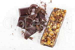 cereal bar with chocolate