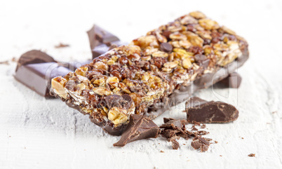 cereal bar with chocolate