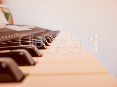 Retro look Music keyboard