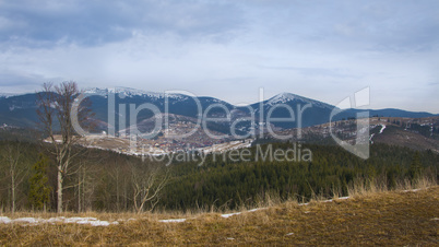 Panorama landsape with mountains