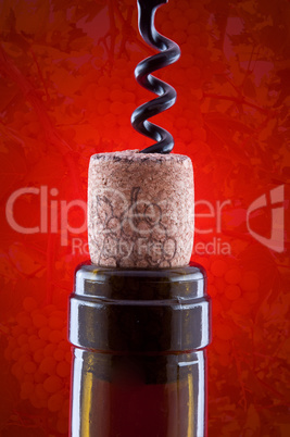 Bottle cork and corkscrew