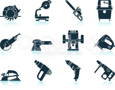 Set of electrical work tool icon