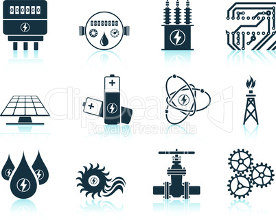 Set of energy icons