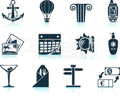 Set of travel icons