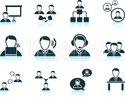 Set of business people icon