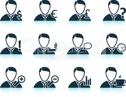 Set of business people icon