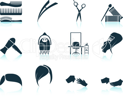 Set of hairdresser icon