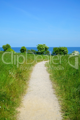 Small path with view of the sea