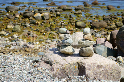 Stacks of pebble stones